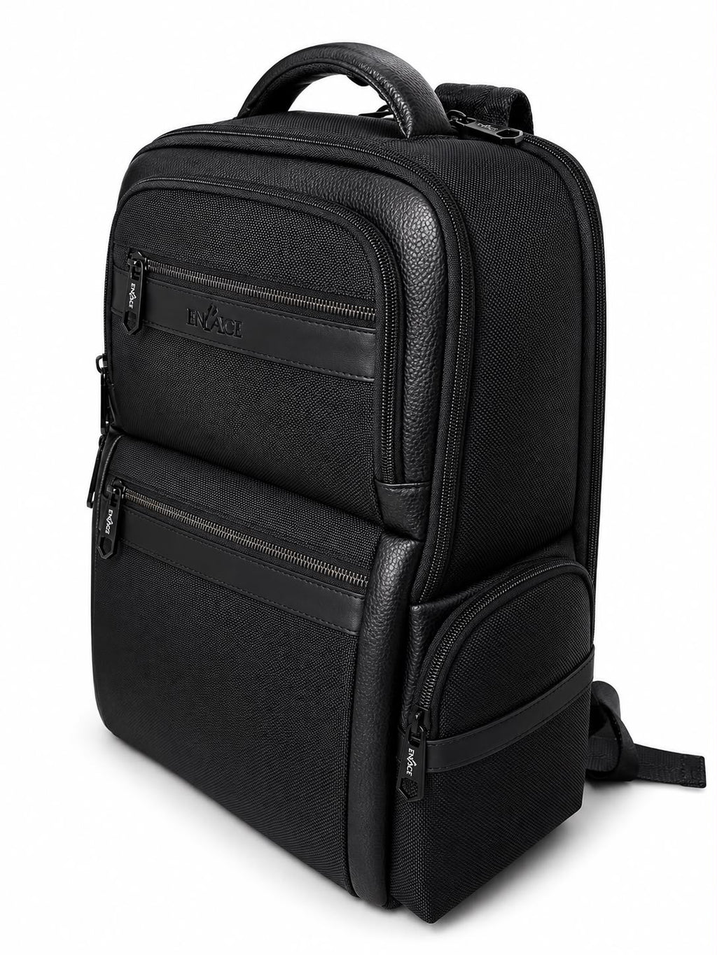 Mochila de Nylon con detalles en cuero - #5088